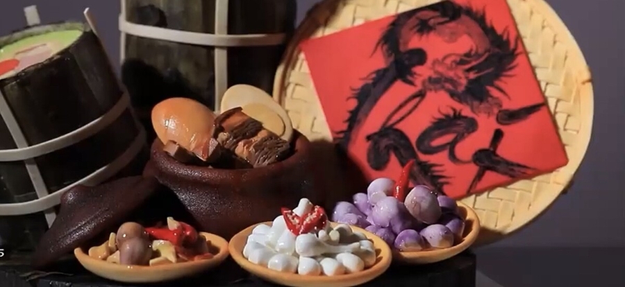 Những chiếc bánh bằng kẹo mềm fondant đã được Thiên Ân biến hoá thành những tác phẩm sống động.