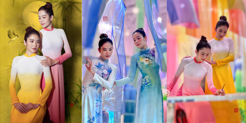 Những chiếc áo dài trong dự án Lụa hát trên vai.