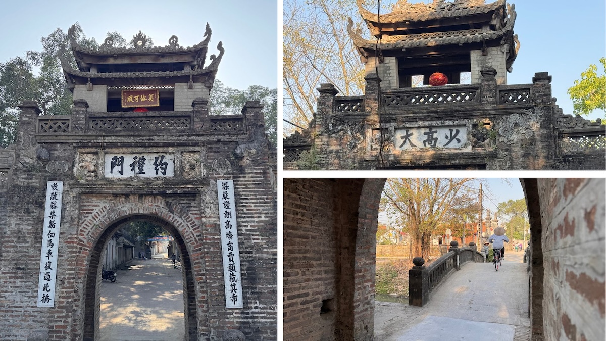 Cổng trước làng Ước Lễ.