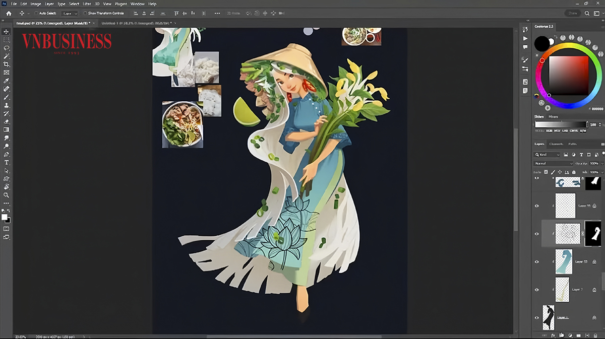 Nhân vật “Phở” - tác phẩm đầu tay của Nguyễn Hoàng Sơn.