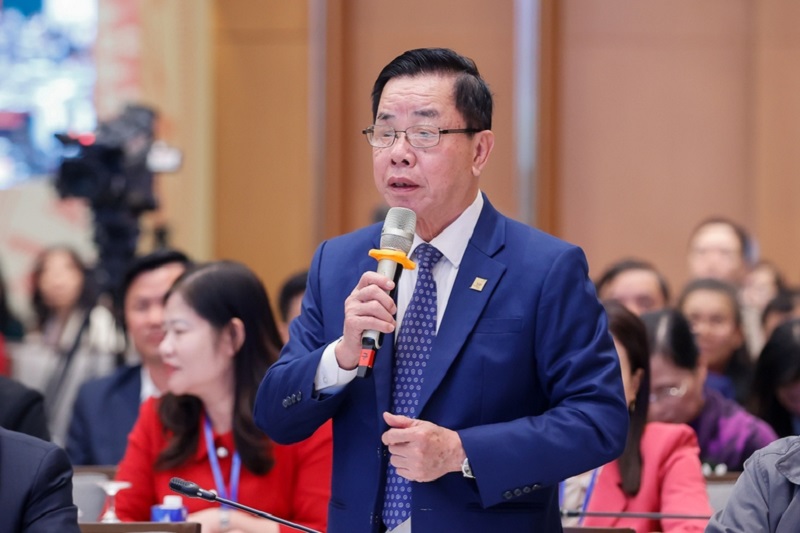 Ông Trần Mạnh Báo, Chủ tịch HĐQT, TGĐ Tập đoàn Thaibinh Seed băn khoăn về cơ chế để khuyến khích doanh nghiệp đầu tư vào nông nghiệp