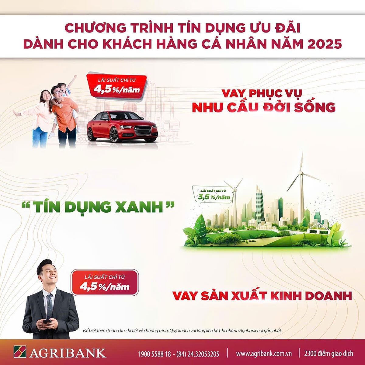 Agribank triển khai gói tín dụng ưu đãi lớn lên tới 110.000 tỷ đồng ngay từ đầu năm 2025.