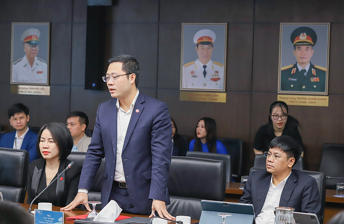 Ông Lê Văn Đại - Tổng Giám đốc Tổng Công ty Dịch vụ số Viettel &lpar;Viettel Digital&rpar; chia sẻ tại lễ ký kết.