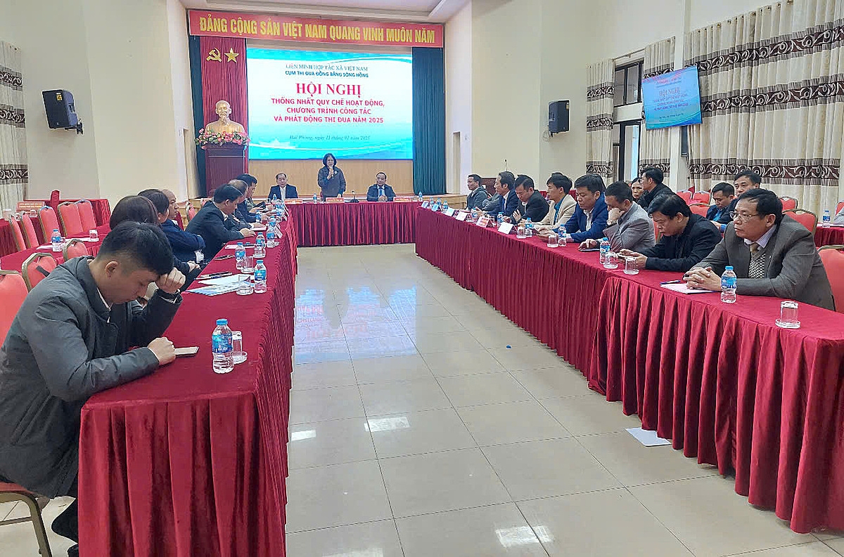 Phát biểu tại hội nghị, Phó Chủ tịch Liên minh HTX Việt Nam - bà Nguyễn Thị Hoài Linh đánh giá cao những kết quả mà Cụm thi đua Liên minh HTX các tỉnh, thành phố Đồng bằng sông Hồng đã đạt được trong thời gian qua.