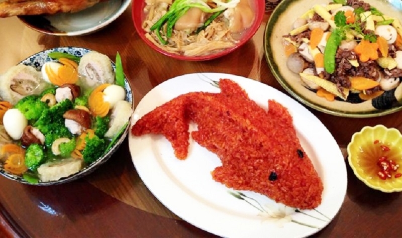 Mâm cỗ chay thường đắt hàng mỗi dịp lễ tết.