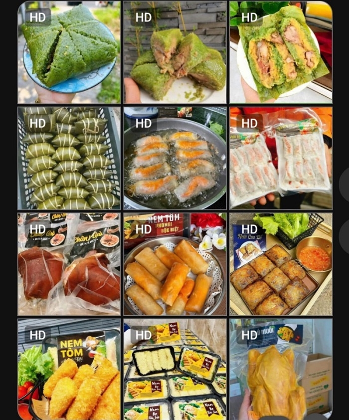 Đồ lễ làm sẵn cũng được rao bán ngập tràn chợ mạng những ngày này.