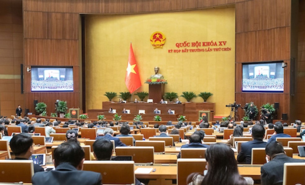 Ngày 15.2, Quốc hội thảo luận việc điều chỉnh mục tiêu tăng trưởng 8% trở lên. Ảnh: Quochoi.vn