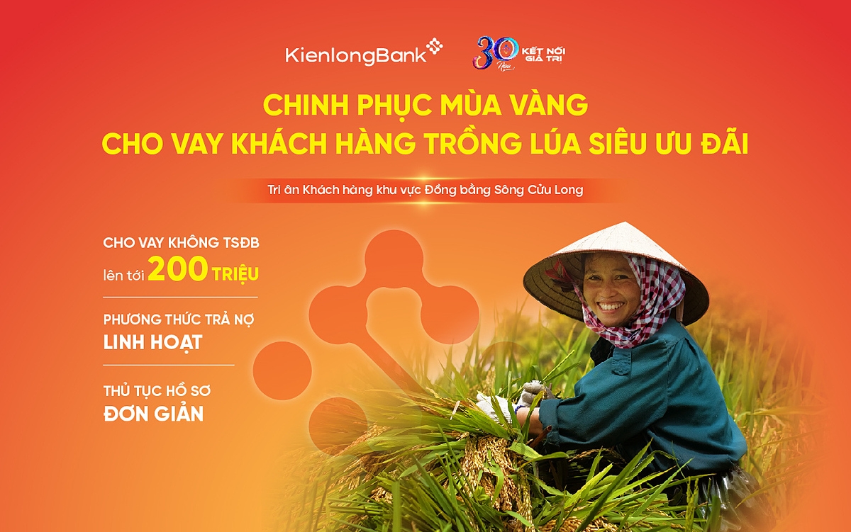 KienlongBank giảm lãi suất cho khách hàng tại Đồng bằng sông Cửu Long.