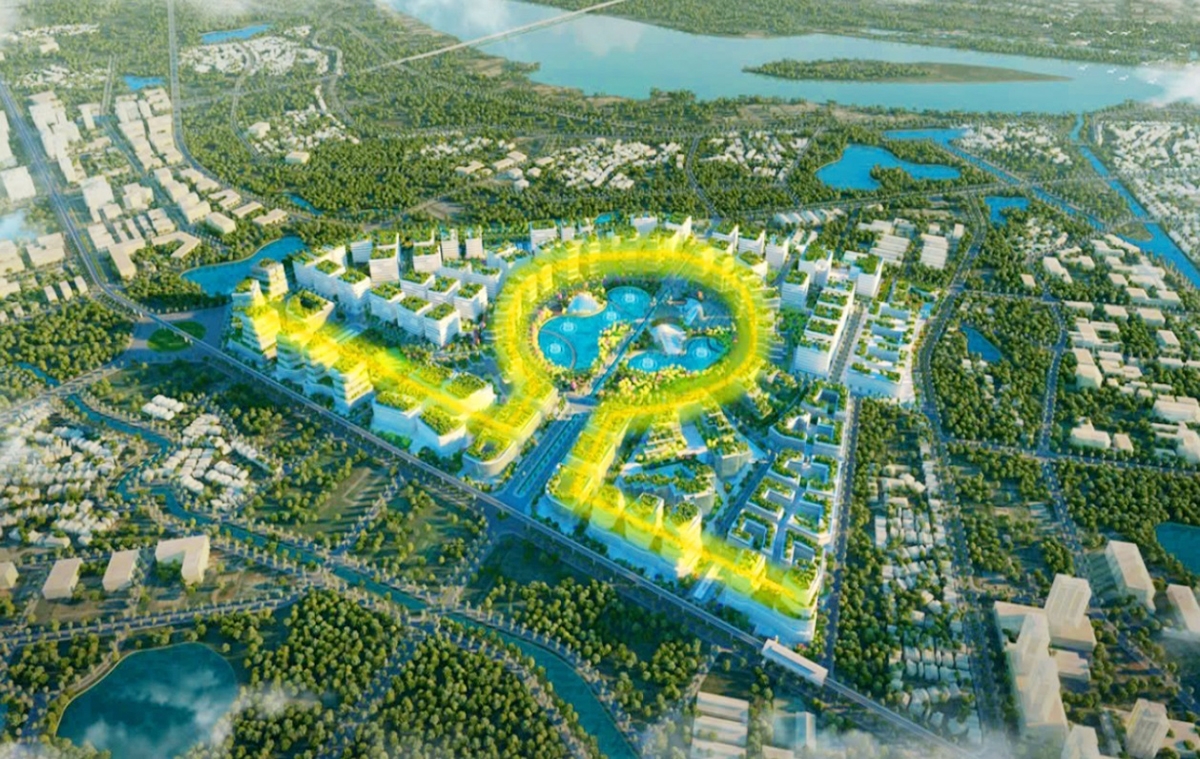 Mô hình 3D dự án Khu công nghệ cao sinh học Hà Nội &lpar;Ảnh: Chủ đầu tư&rpar;.