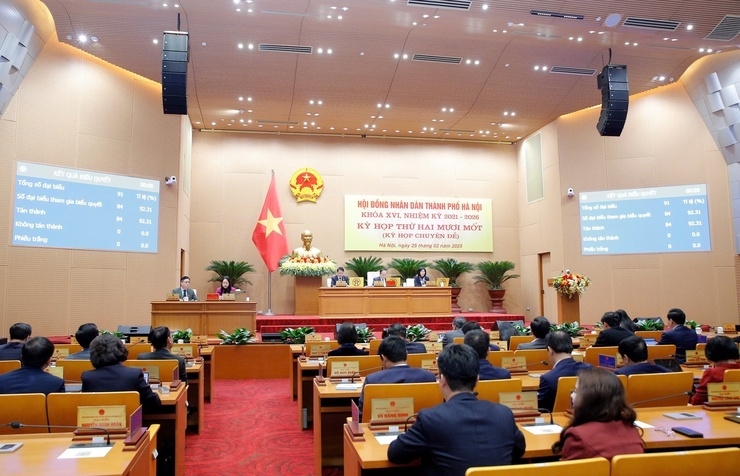 HĐND TP Hà Nội đã thông qua Nghị quyết về việc thành lập, tổ chức lại các cơ quan chuyên môn, tổ chức hành chính thuộc UBND TP Hà Nội.