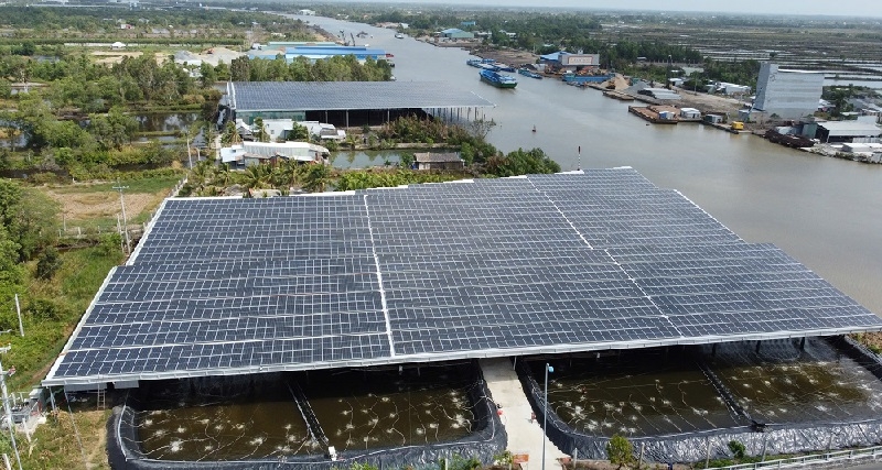 Dự án nuôi trồng thủy sản ứng dụng điện mặt trời tại Tây Nam Bộ.