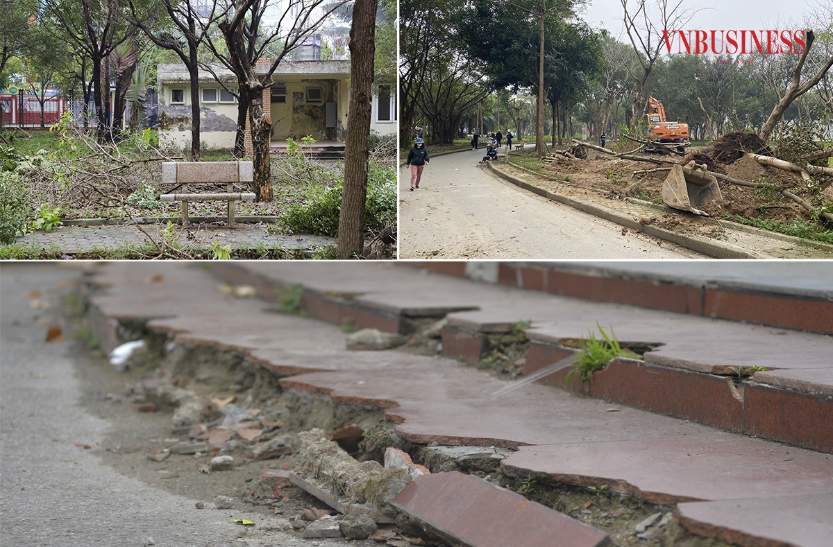 Các hạng mục cải tạo bao gồm: Cải tạo chòi nghỉ, nhà vệ sinh với tổng diện tích 899m2; loại bỏ toàn bộ thảm cỏ nhân tạo đã hư hỏng tại khu vui chơi trẻ em; thay, bổ sung thiết bị vui chơi ngoài trời, máy tập thể dục; thay thế loạt ghế đá xuống cấp; đánh chuyển, trồng mới một số cây xanh; quảng trường trung tâm, nơi đã xuất hiện nhiều vết nứt vỡ gây mất an toàn.