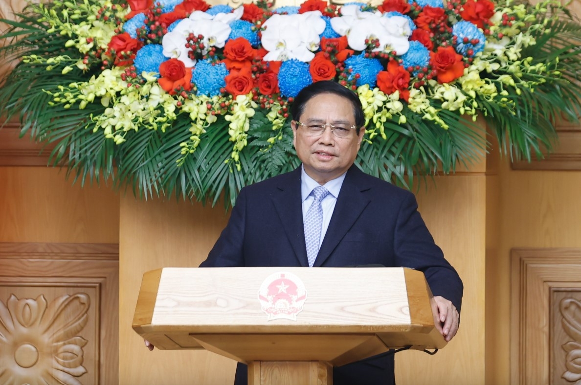 Thủ tướng Phạm Minh Chính chủ trì cuộc tọa đàm với các tập đoàn, doanh nghiệp lớn của Hoa Kỳ - Ảnh: VGP