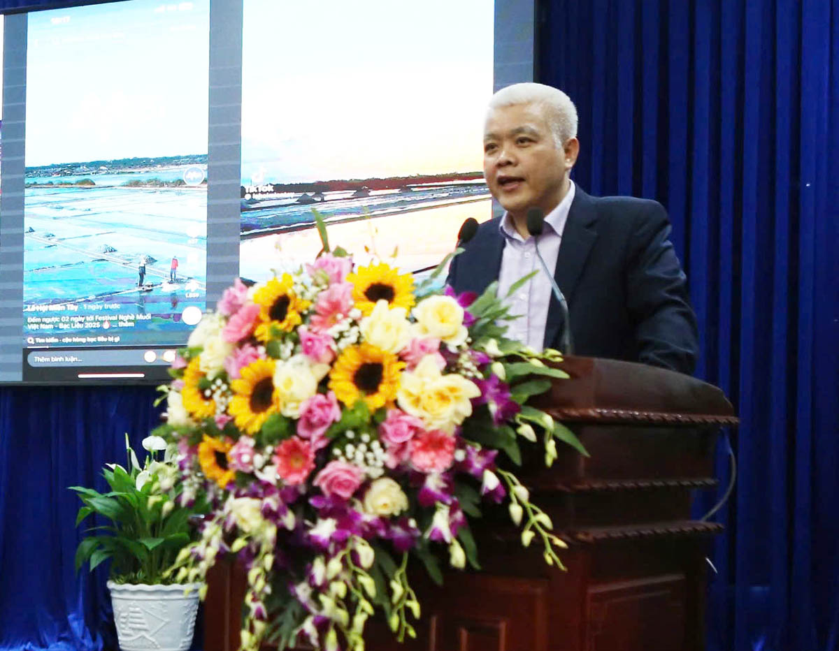 Ông Nguyễn Lâm Thanh - Giám đốc TikTok Việt Nam phát biểu tham luận tại Hội nghị.