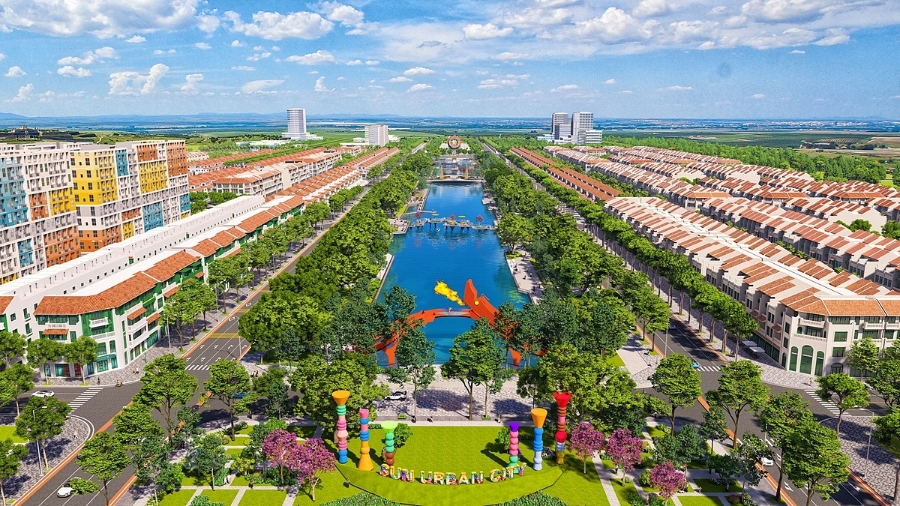 Đô thị nghỉ dưỡng Sun Urban City góp phần đưa Phủ Lý thành “tọa độ” sôi động bậc nhất phía Nam Thủ đô &lpar;Ảnh phối cảnh minh họa: Sun Property&rpar;.
