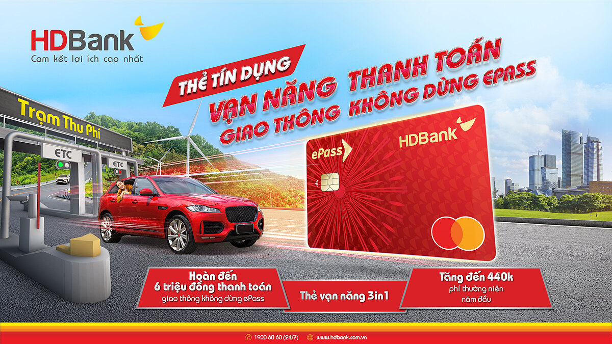 Với thẻ vạn năng HDBank ePass 3 trong 1, những lo ngại về chi phí ‘nuôi xe’ được giảm bớt đáng kể.