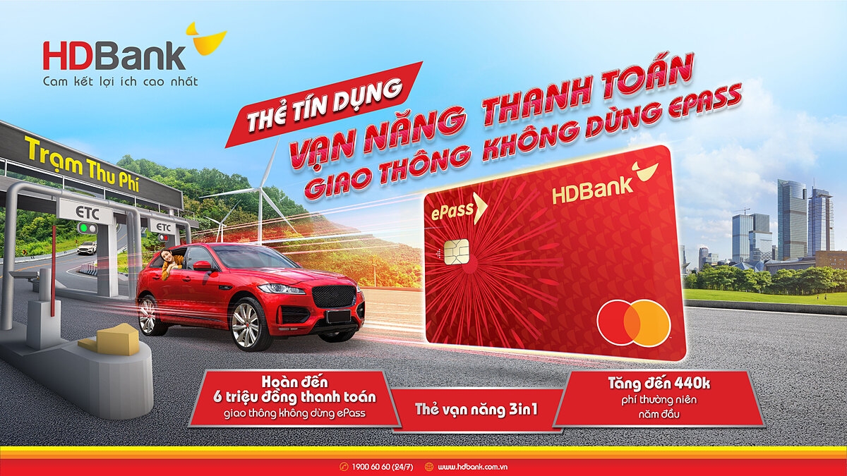 Với thẻ vạn năng HDBank ePass 3 trong 1, những lo ngại về chi phí ‘nuôi xe’ được giảm bớt đáng kể.