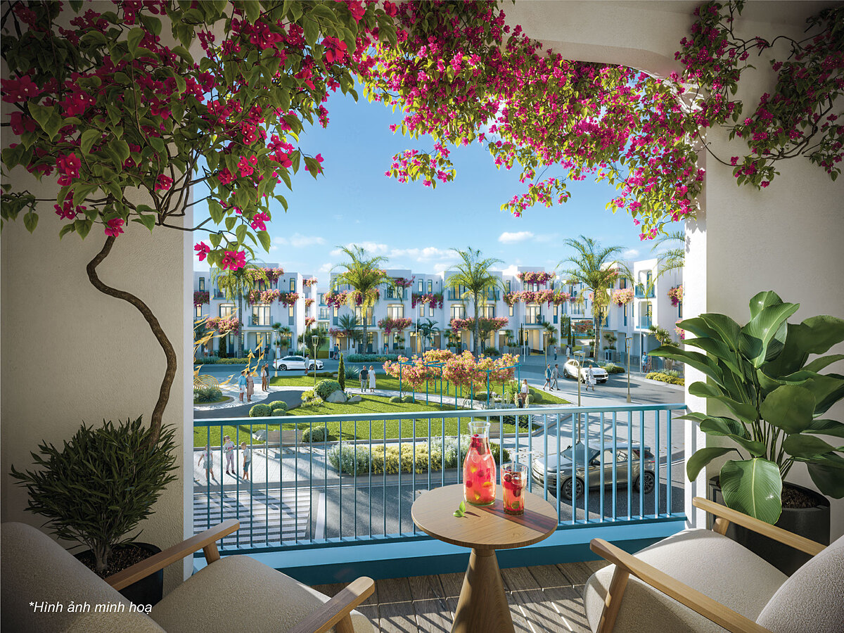 Cảnh quan Sông Town được lấy cảm hứng từ những thị trấn cạnh biển ở vùng Địa Trung Hải.