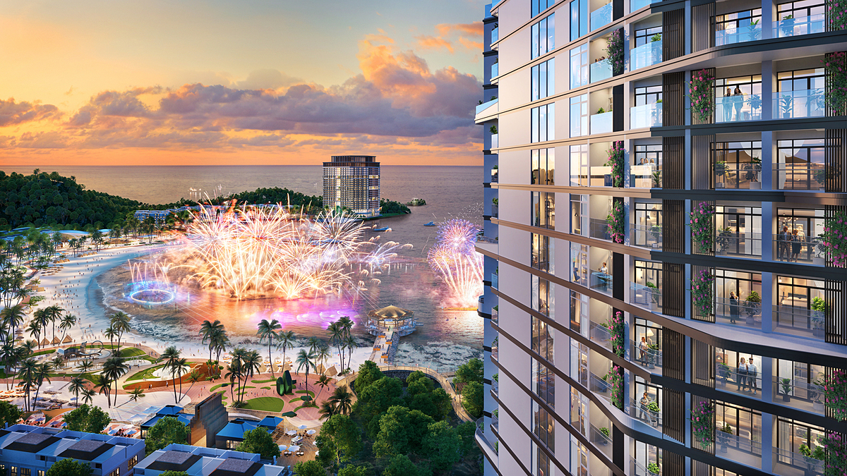 Các tòa căn hộ cao tầng với thiết kế ban công tinh tế, sang trọng &lpar;Ảnh: Sun Property&rpar;