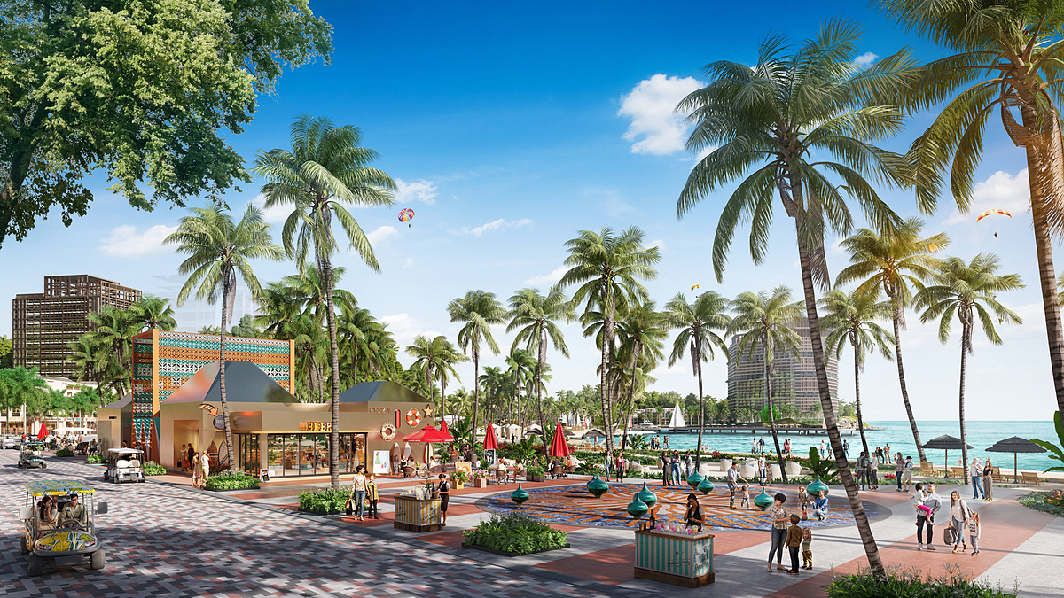 Hệ tiện ích all-in-one ngay dưới chân tòa tháp căn hộ The Xanh 1 &lpar;Ảnh: Sun Property&rpar;