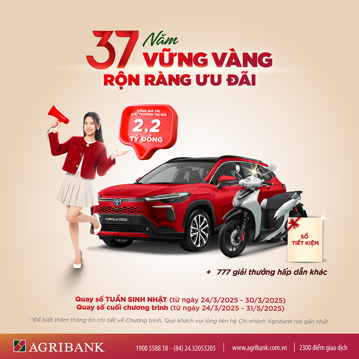 Chương trình quay số hàng tuần.