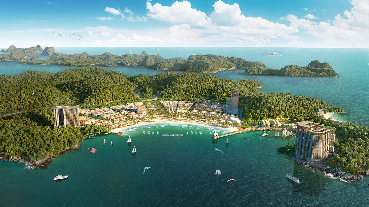 Thành phố Vịnh trung tâm Xanh Island tọa lạc trên quỹ đất vàng tại đảo Ngọc &lpar;Ảnh: Sun Property&rpar;