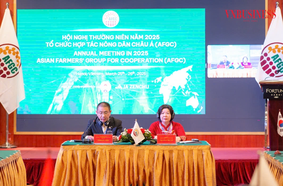 Hội nghị thường niên năm 2025 Tổ chức Hợp tác nông dân Châu Á &lpar;AFGC&rpar; được tổ chức tại Việt Nam. Ảnh Mạnh Hòa