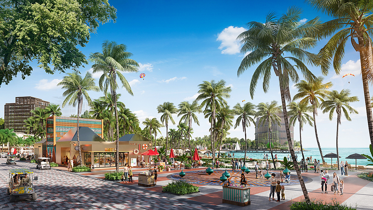 Hệ tiện ích all-in-one ngay dưới chân tòa tháp căn hộ The Xanh 1 &lpar;Ảnh: Sun Property&rpar;