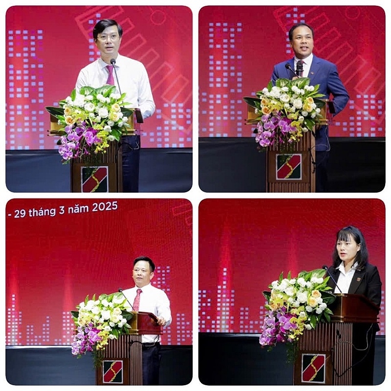 Các Phó Tổng Giám đốc trình bày báo cáo đánh giá công tác phát triển khách hàng và mục tiêu, giải pháp hoàn thành chỉ tiêu kinh doanh năm 2025.