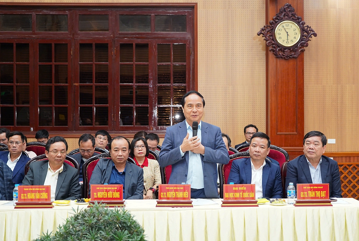 Các trường ĐH lớn tại Hà Nội làm việc với Hà Nam về kế hoạch xây dựng cơ sở 2 ở TP Phủ Lý Ảnh: Hoa Hiên