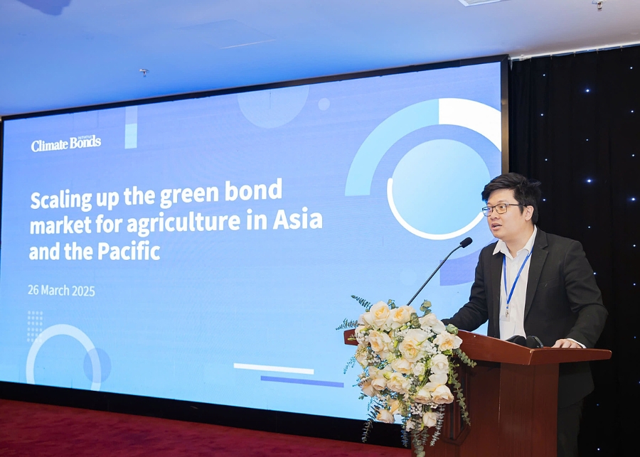 Ông Nguyễn Tùng Anh, chuyên gia Tài chính bền vững của Fiin Ratings phát biểu.