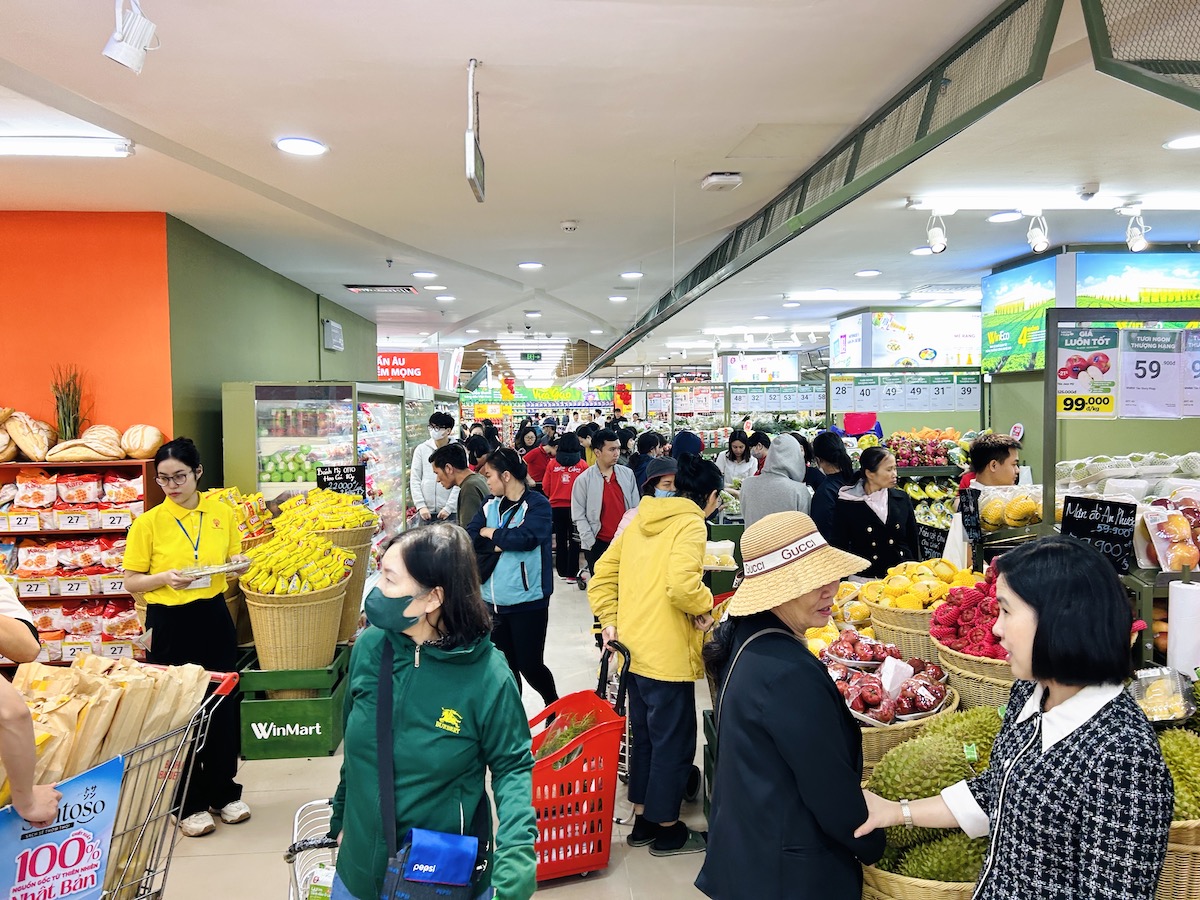 Trong 3 ngày nghỉ lễ Giỗ Tổ Hùng Vương sức mua tại các siêu thị tăng từ 15% so với các ngày cuối tuần.