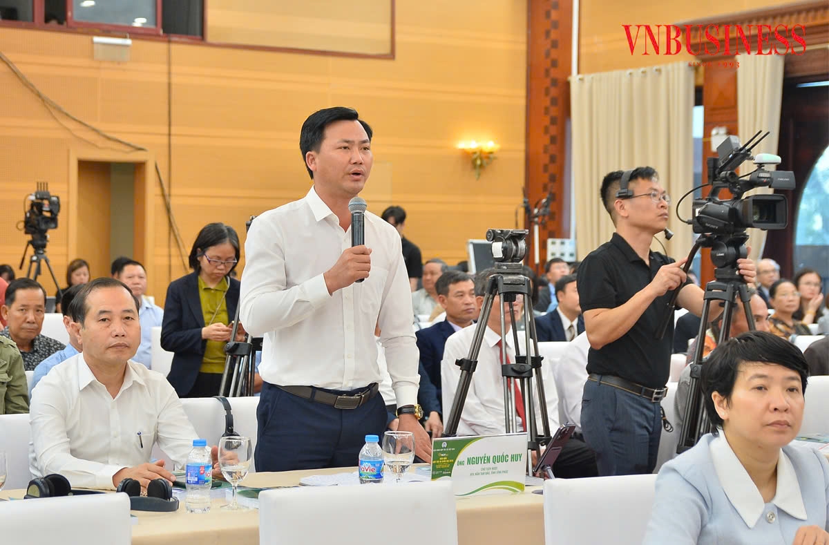 Ông Nguyễn Quốc Huy, Chủ tịch HĐQT HTX Nấm Tam Đảo.