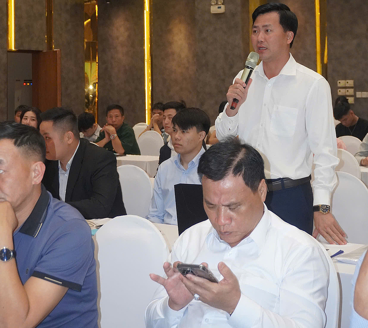 Chủ tịch HĐQT HTX nấm Tam Đảo chia sẻ khó khăn khi tiếp cận vốn từ ngân hàng.