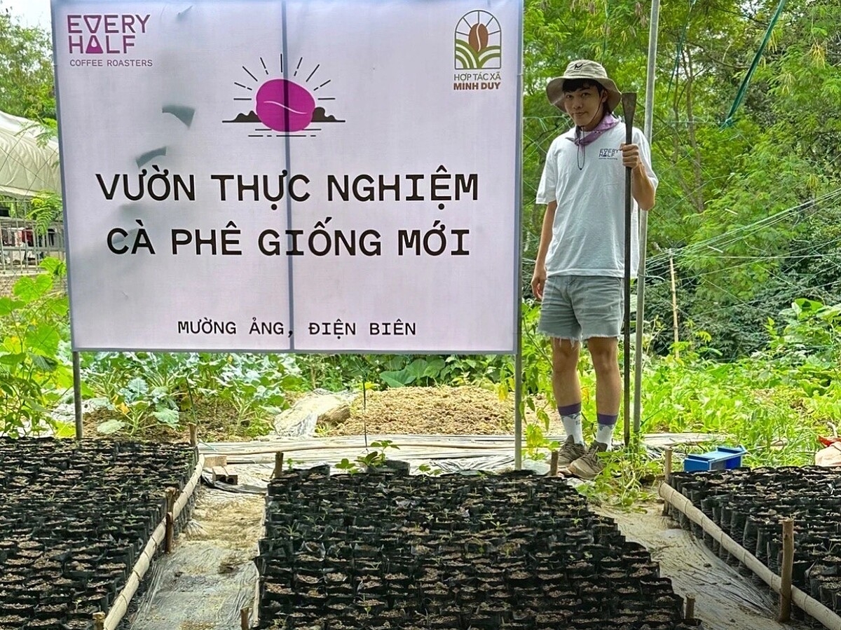 Every Half hợp tác với HTX Minh Duy để xây dựng vườn ươm và vườn thực nghiệm giống cà phê mới tại Mường Ảng.