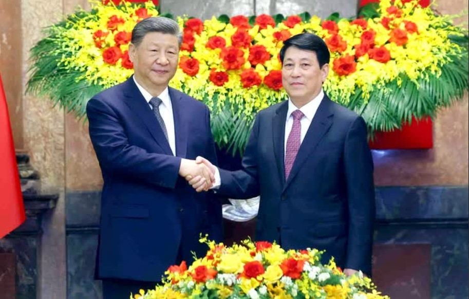 Chủ tịch nước Lương Cường hội đàm với Tổng Bí thư, Chủ tịch nước Trung Quốc Tập Cận Bình - Ảnh: TTXVN