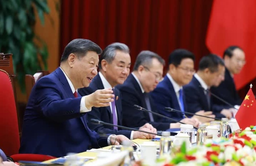 Tổng Bí thư, Chủ tịch nước Trung Quốc Tập Cận Bình khẳng định luôn coi Việt Nam là phương hướng ưu tiên trong chính sách ngoại giao láng giềng - Ảnh: TTXVN