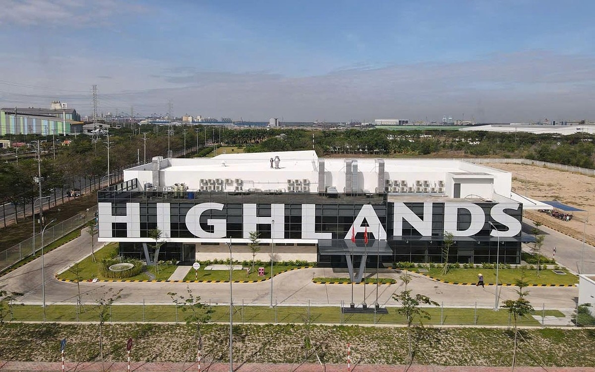 Nhà máy rang xay cà phê Highlands Cái Mép là dự án mang tính biểu tượng với quy mô gần 500 tỷ đồng.