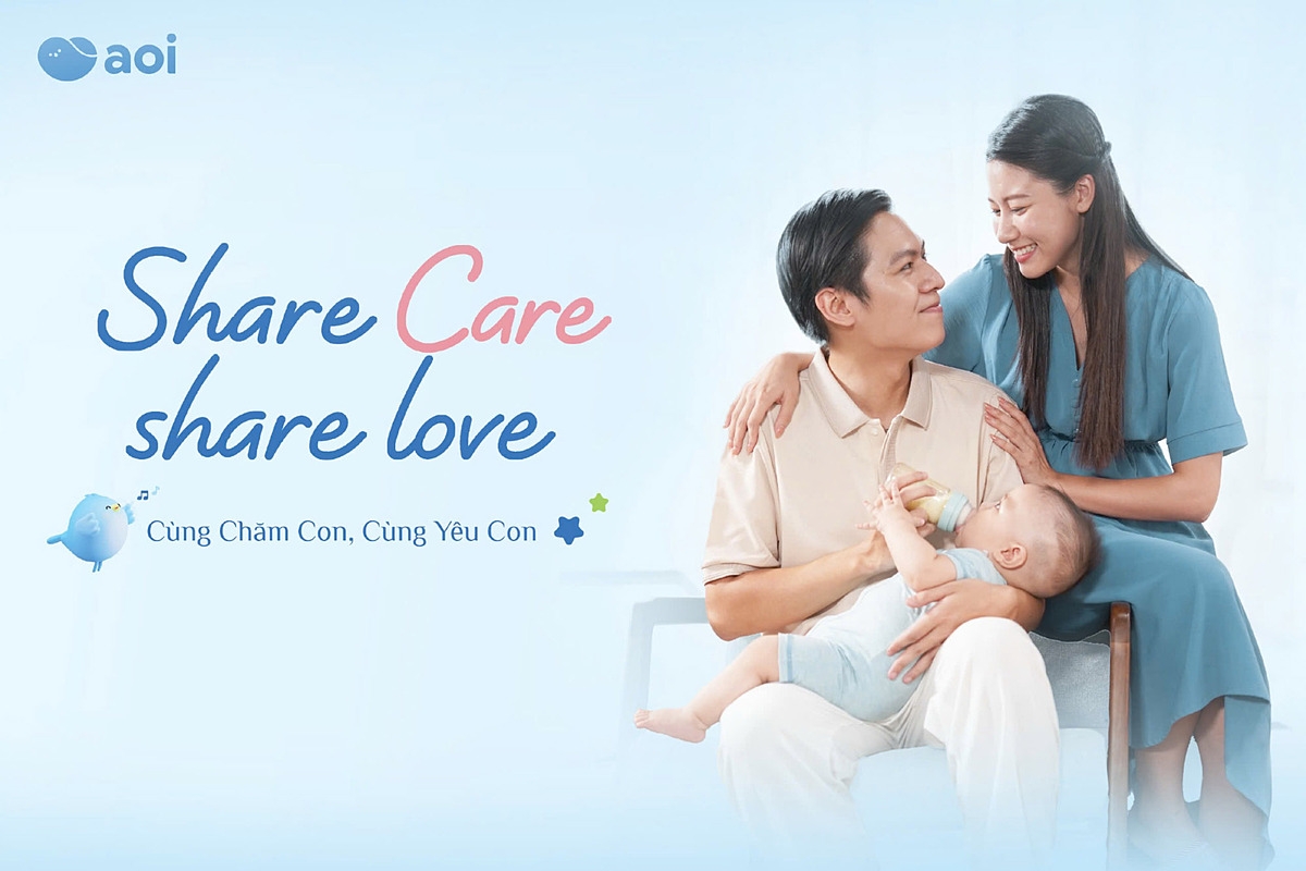 Chiến dịch “Share Care, Share Love”: Thông điệp nhân văn từ AOI về vai trò của cả gia đình trong nuôi dạy con.