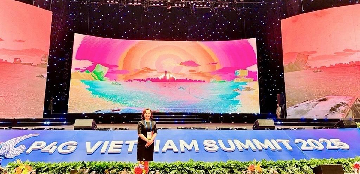 Chủ tịch TTC AgriS Đặng Huỳnh Ức My tại Hội nghị thượng đỉnh P4G lần thứ 4 do Việt Nam tổ chức.