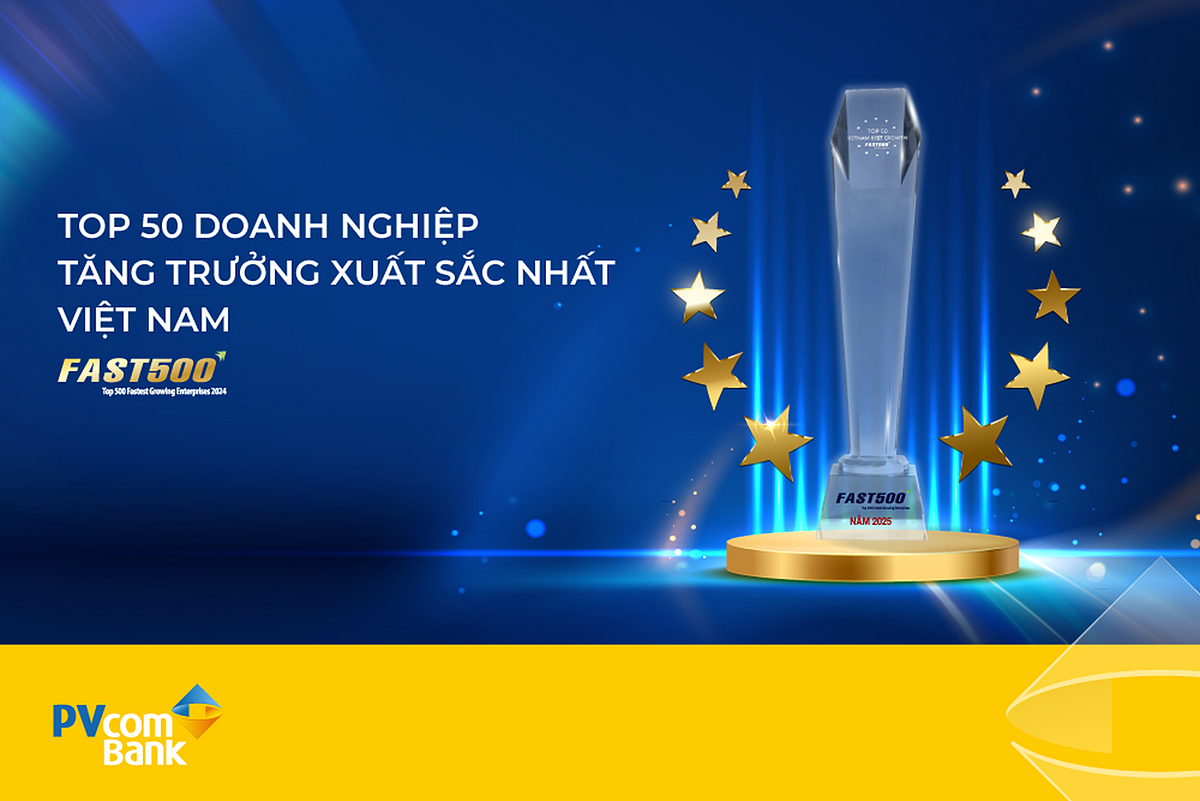 PVcomBank duy trì thành tích 6 năm liên tiếp trong Top 50 doanh nghiệp có tốc độ tăng trưởng cao và bền vững nhất cả nước.