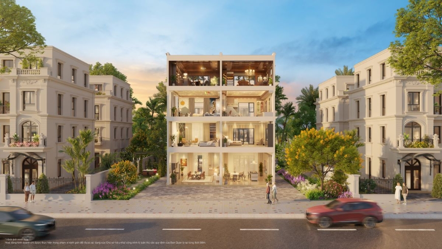 Thấp tầng tại Vinhomes Wonder City có mặt tiền rộng từ 8m trở lên.