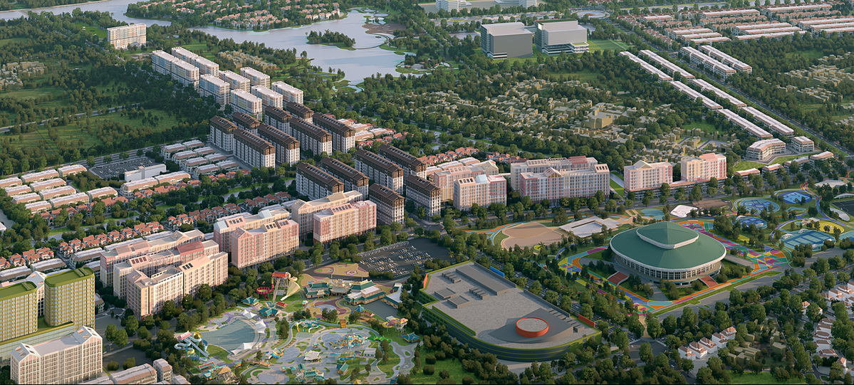 Tòa căn hộ Park Residence kế cận tổ hợp 3 đại công viên &lpar;Ảnh: Sun Property&rpar;