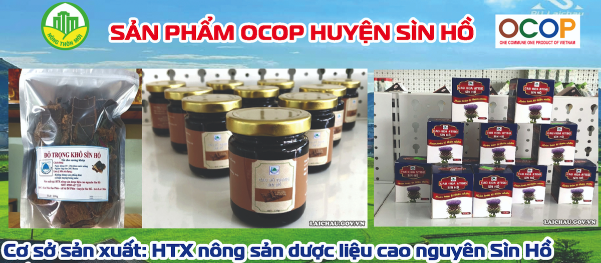 Sản phẩm của HTX được giới thiệu trên website chính thức của huyện.
