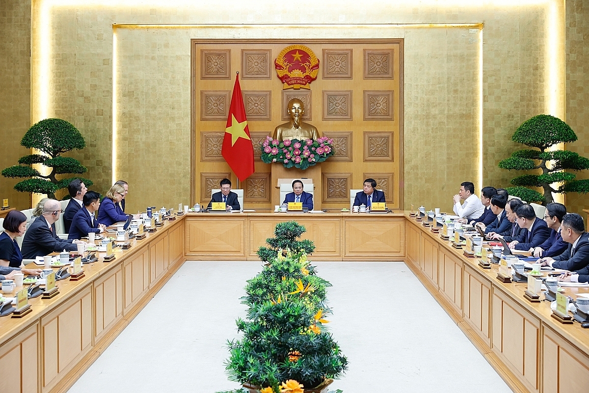 Cuộc làm việc nhằm lắng nghe, giải quyết các vướng mắc, đề xuất giải pháp thúc đẩy hợp tác đầu tư, kinh doanh Việt Nam - Hoa Kỳ - Ảnh: VGP