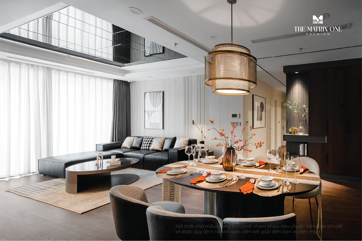 The Matrix One Premium bàn giao hoàn thiện nội thất liền tường cao cấp từ các thương hiệu nổi tiếng thế giới.