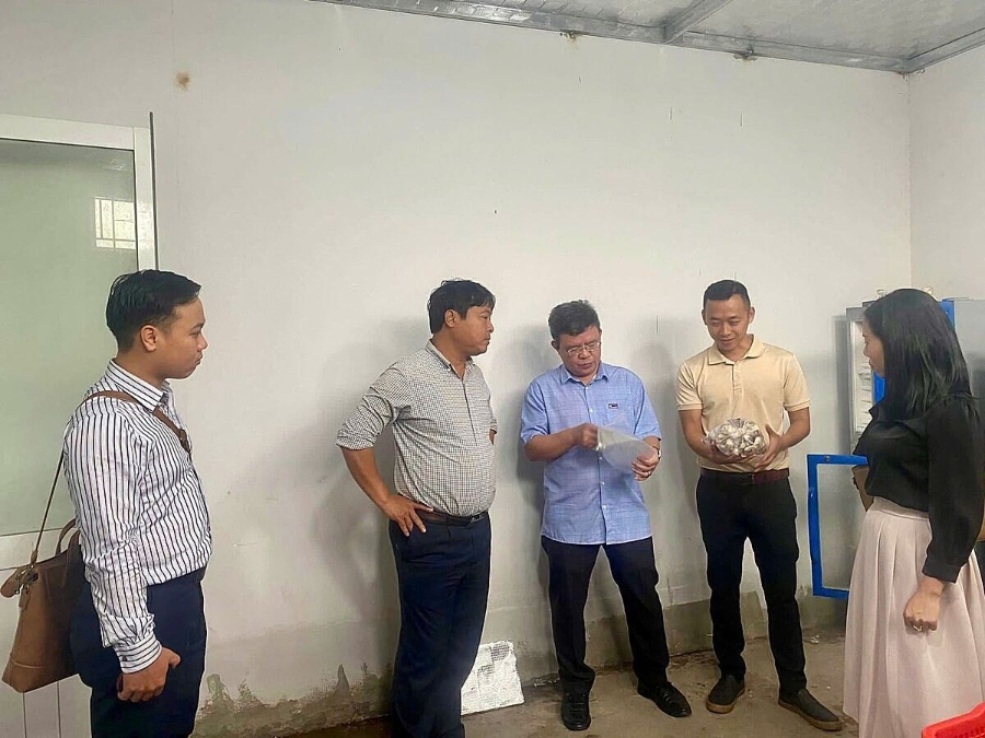 Liên minh HTX tỉnh Quảng Ngãi, Viện Khoa học Công nghệ và Môi trường &lpar;thuộc Liên minh HTX Việt Nam&rpar; lấy mẫu sản phẩm của HTX Nông nghiệp Công nghệ cao Trà Bồng &lpar;Ảnh: Liên minh HTX tỉnh Quảng Ngãi&rpar;.