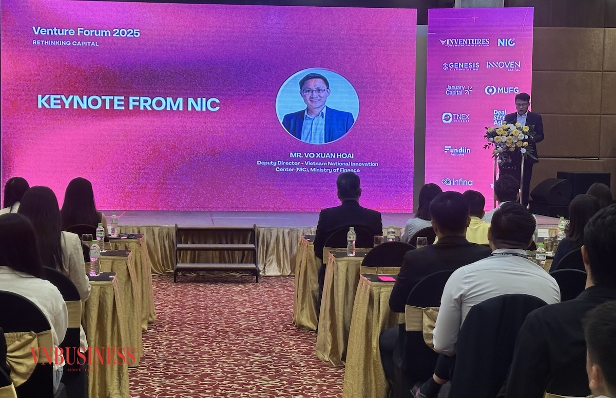 Ông Võ Xuân Hoài, Phó Giám đốc Trung tâm đổi mới sáng tạo Quốc gia &lpar;NIC&rpar; phát biểu khai mạc.