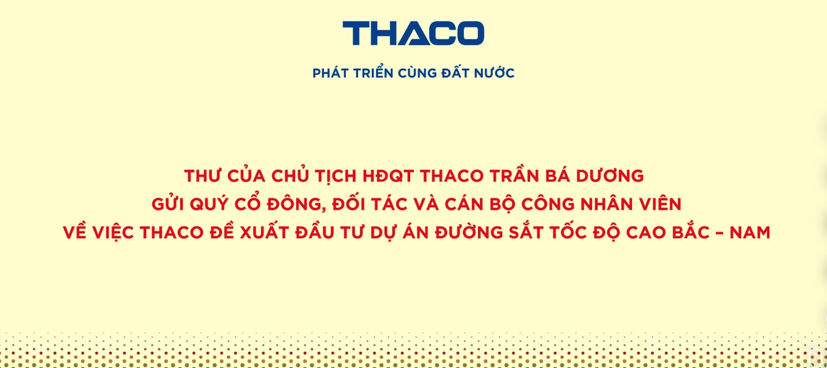 Ông Trần Bá Dương có tâm thư trước những dư luận xã hội và câu hỏi liên quan đến đề xuất hôm 26/5 của THACO gửi Thủ tướng và Phó Thủ tướng Chính phủ.