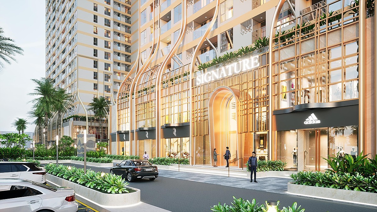 Tháp Signature mang đậm tinh thần Art Deco – phong cách thiết kế kinh điển của thế giới hiện đại, nổi bật với sự sang trọng, đối xứng và tính biểu tượng.